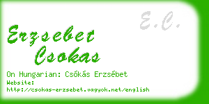 erzsebet csokas business card
