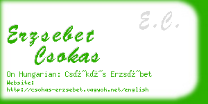 erzsebet csokas business card